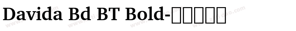 Davida Bd BT Bold字体转换
